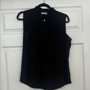 Calvin Klein Elegant Black Sleeveless Blouse